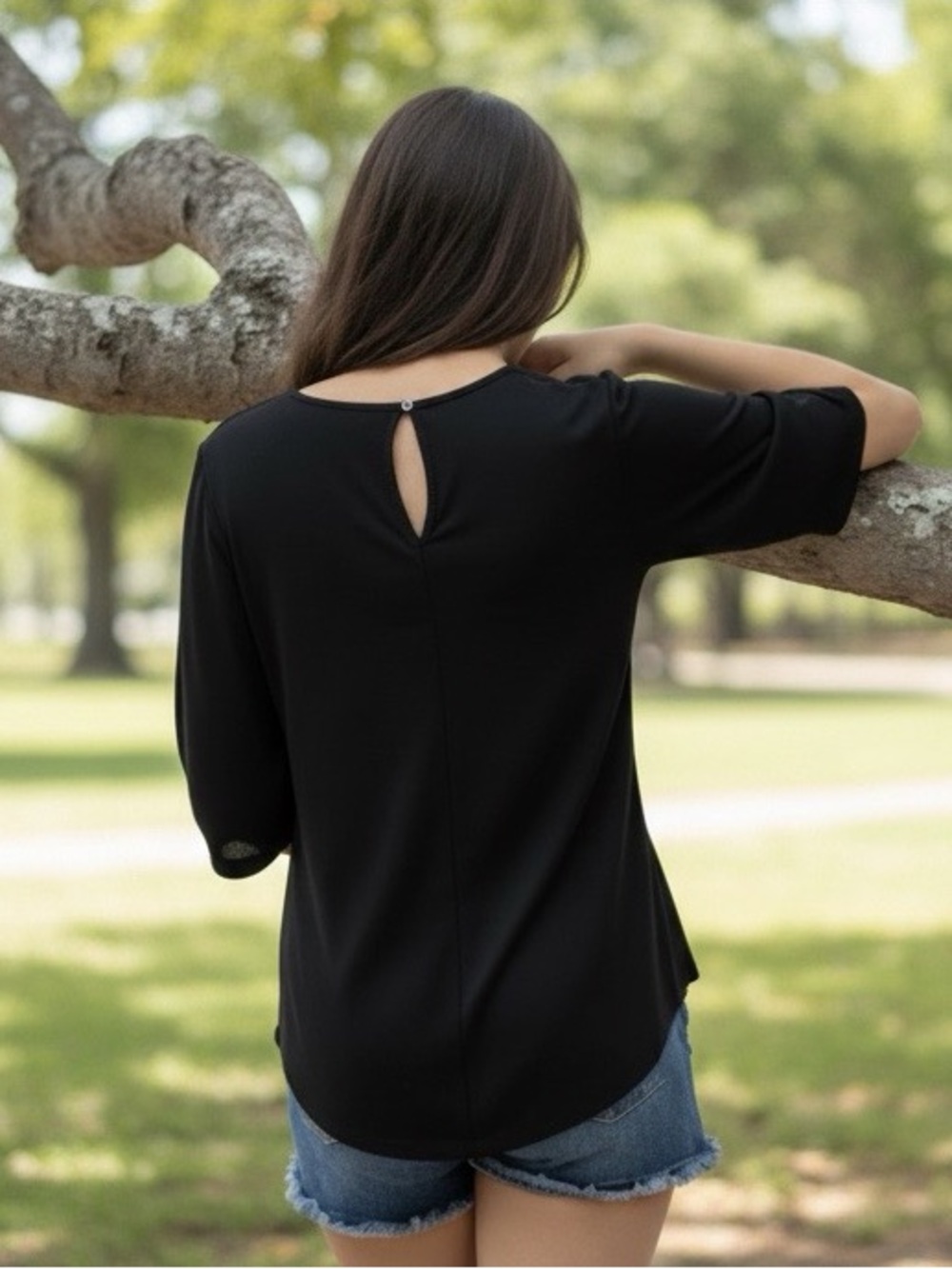Michael Stars Black High Low Tunic By Nordstrom - Picture 2 of 10